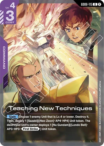 Image for Teaching New Techniques (GD06-115) (GD06) - Gundam Card Game
