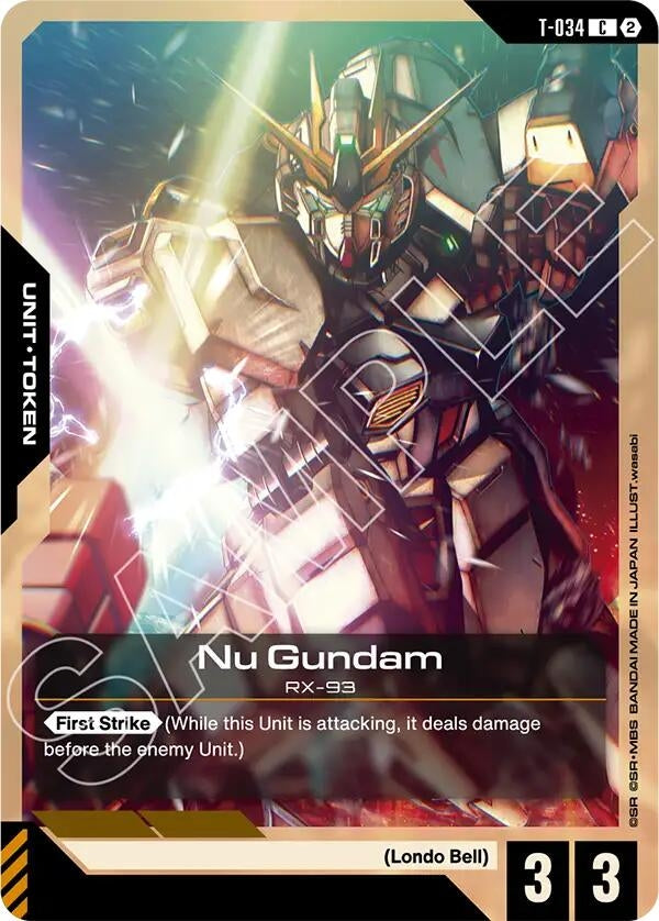 Image for Nu Gundam (T-034) Token (T-034) (GD06) - Gundam Card Game