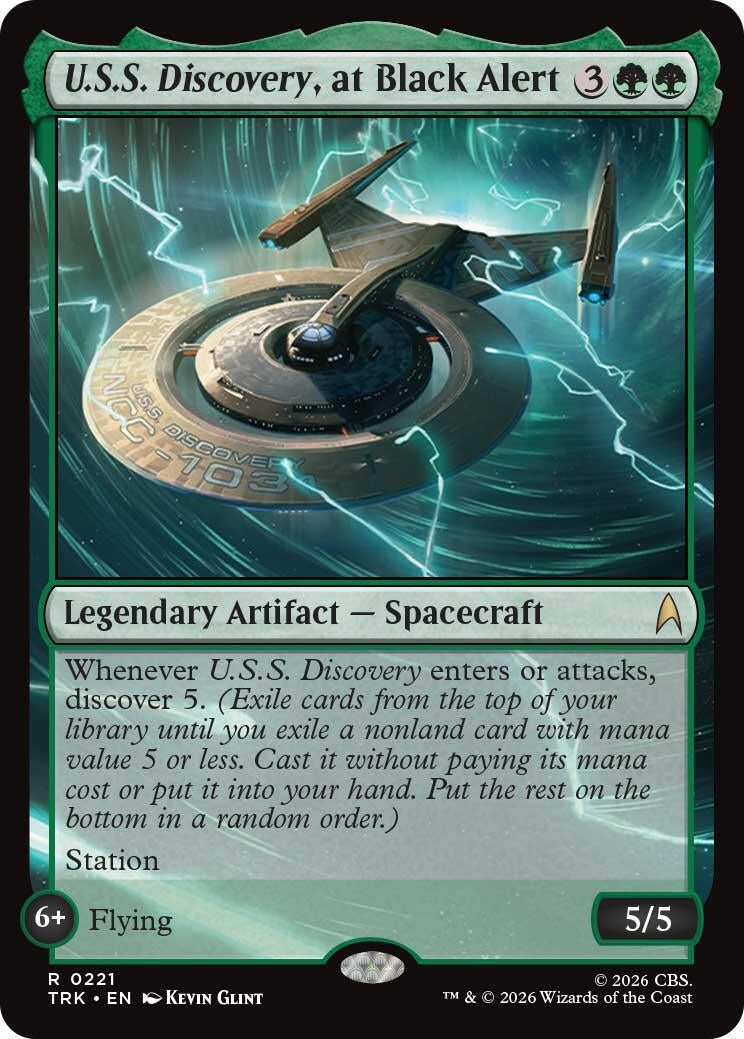 Image for U.S.S. Discovery, at Black Alert (221) (TRK) - Magic: The Gathering