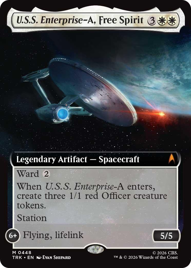 Image for U.S.S. Enterprise-A, Free Spirit (Extended Art) (448) (TRK) - Magic: The Gathering