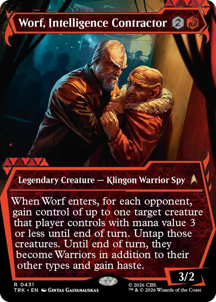 Image for Worf, Intelligence Contractor (Showcase) (431) (TRK) - Magic: The Gathering