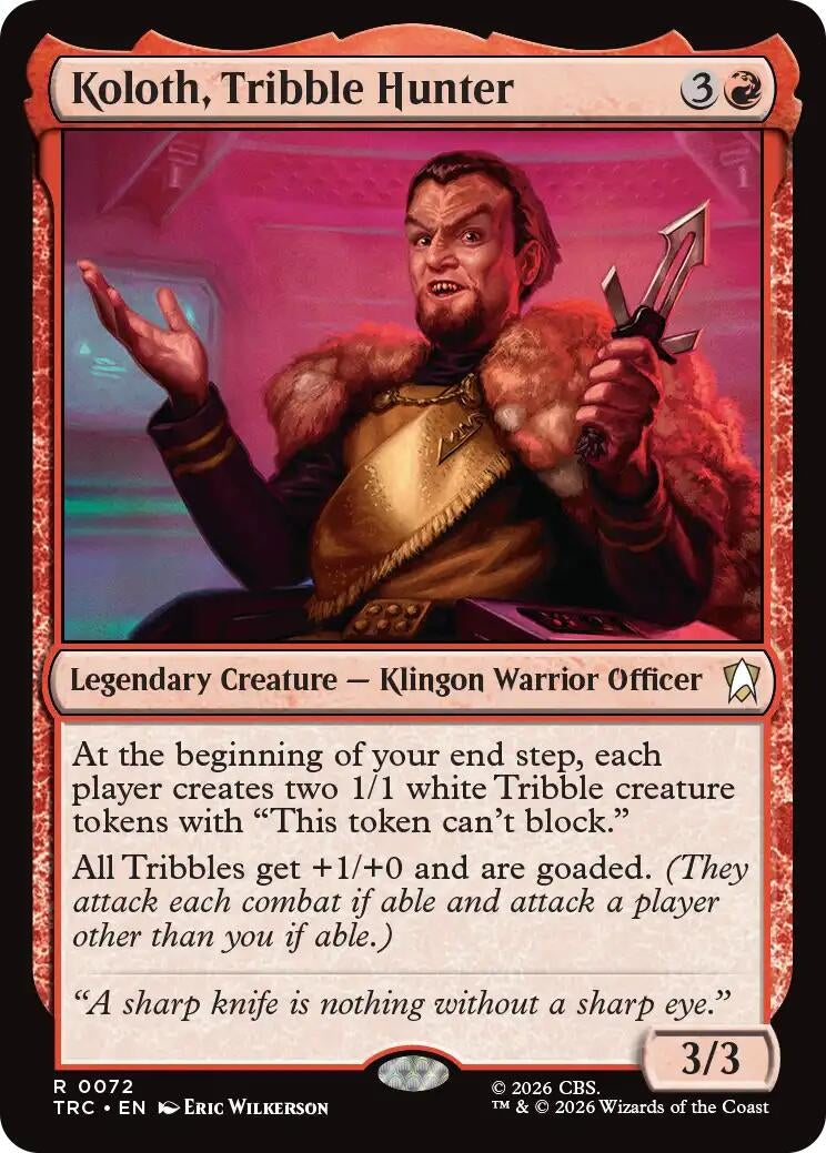 Image for Koloth, Tribble Hunter (Surge Foil) (72) (TRC) - Magic: The Gathering