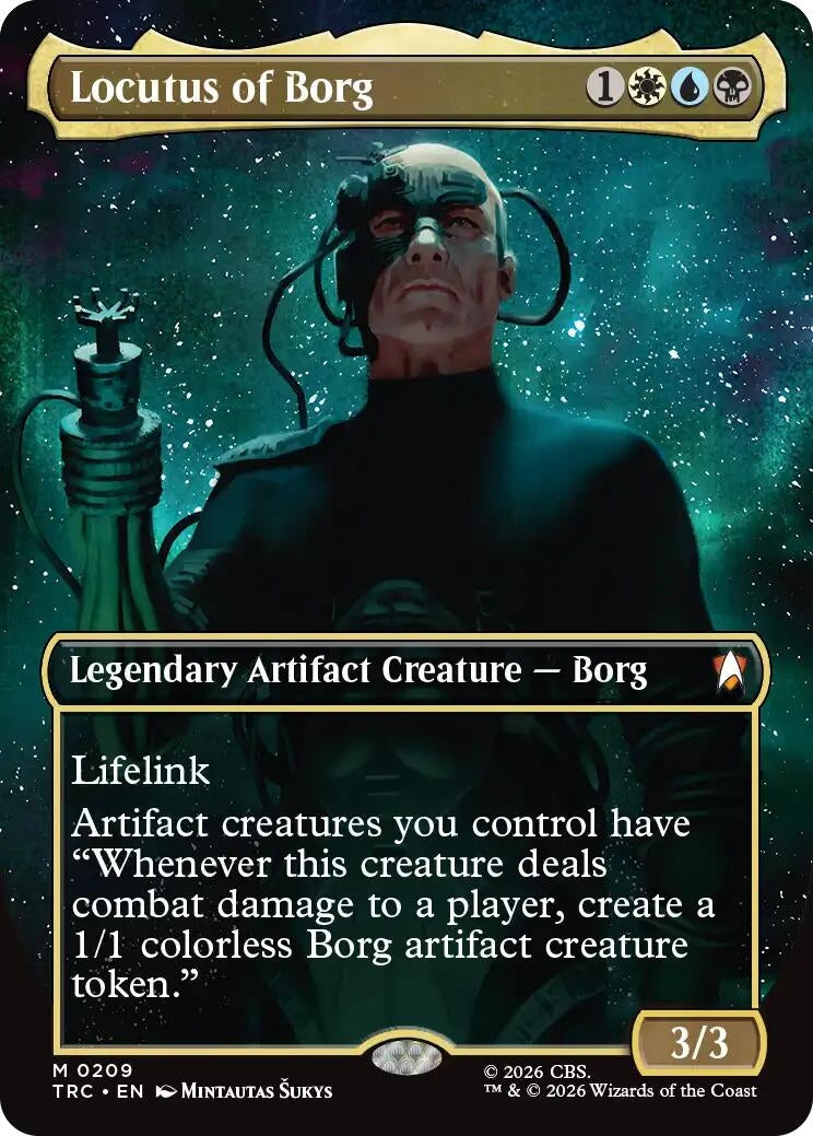 Image for Locutus of Borg (Borderless) (209) (TRC) - Magic: The Gathering