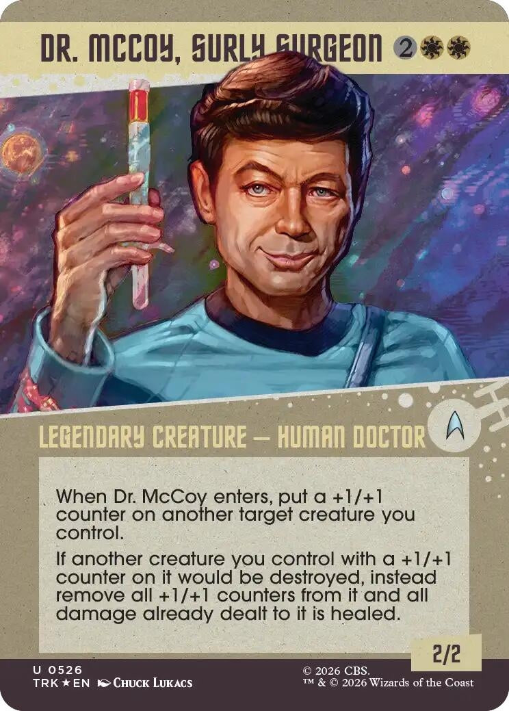 Image for Dr. McCoy, Surly Surgeon (Showcase) (Surge Foil) (526) (TRK) - Magic: The Gathering