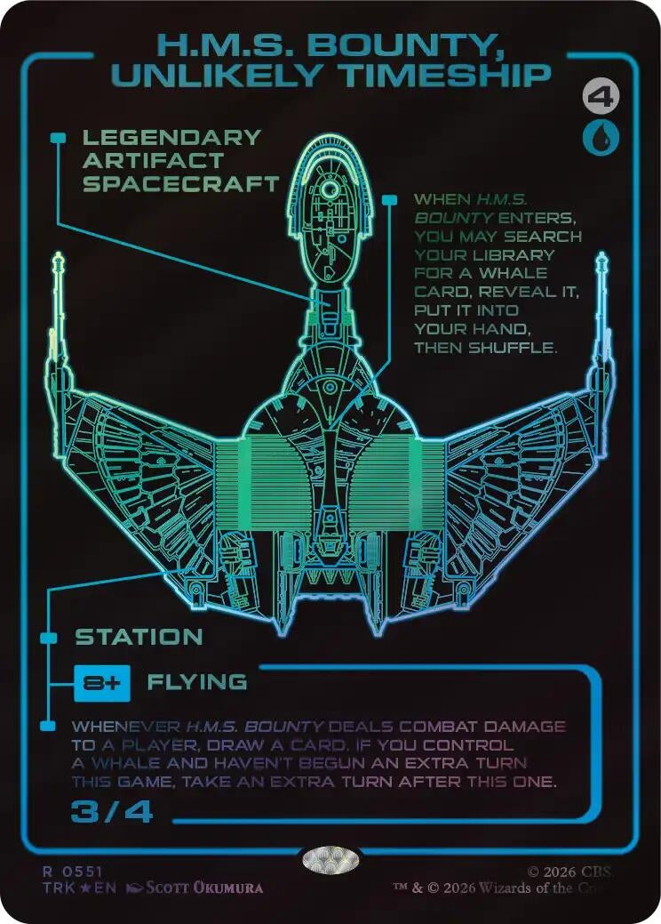 Image for H.M.S. Bounty, Unlikely Timeship (Showcase) (Surge Foil) (551) (TRK) - Magic: The Gathering
