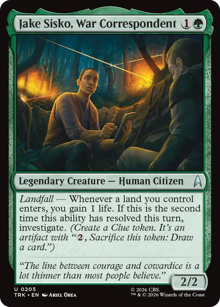 Image for Jake Sisko, War Correspondent (205) (TRK) - Magic: The Gathering
