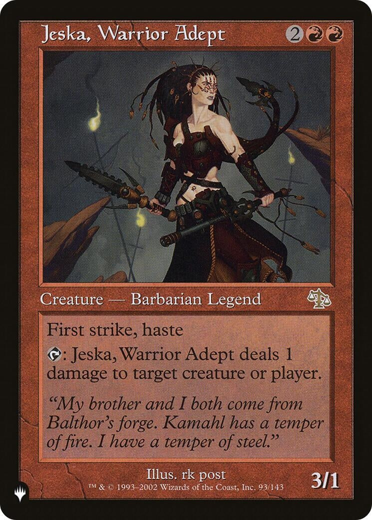 Image for Jeska, Warrior Adept (93) (LIST) - Magic: The Gathering