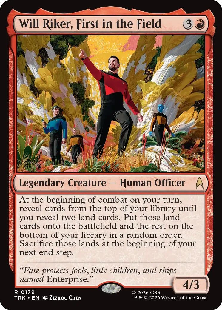Image for Will Riker, First in the Field (179) (TRK) - Magic: The Gathering