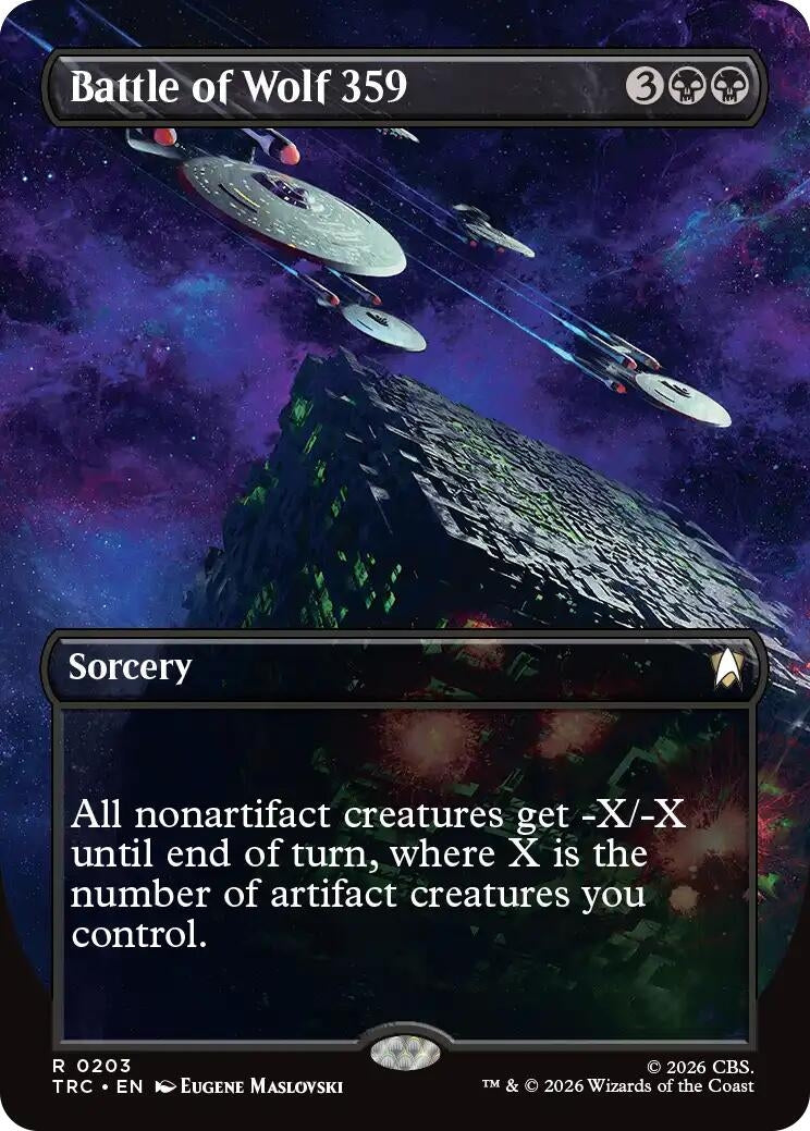 Image for Battle of Wolf 359 (Borderless) (203) (TRC) - Magic: The Gathering