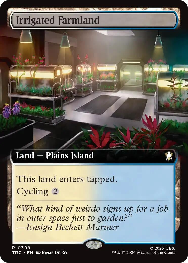 Image for Irrigated Farmland (Extended Art) (388) (TRC) - Magic: The Gathering