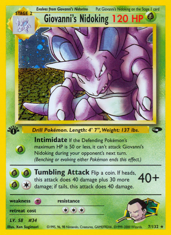 Nidoking de Giovanni (7/132) [Desafío de Gimnasio 1ª Edición]