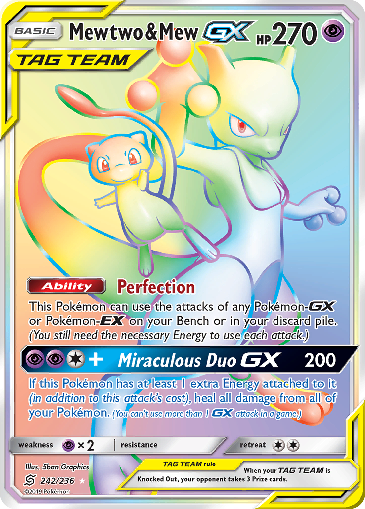 Mewtwo & Mew GX (242/236) [Soleil et Lune : Harmonie des Esprits]