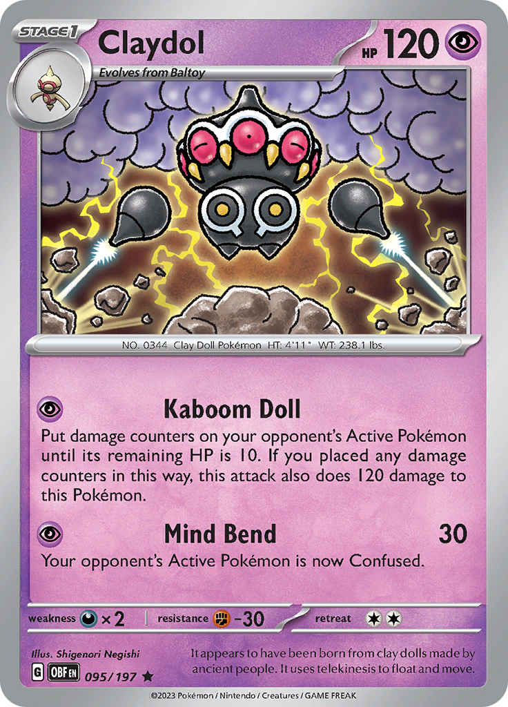 Claydol (095/197) [Escarlata y Púrpura: Llamas Obsidianas]