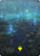 Carte artistique Les Marais Morts (signature estampée or) [Le Seigneur des Anneaux : Contes de la Terre du Milieu - Série d'art]