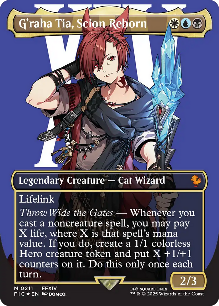 G'raha Tia, Scion ressuscité (Sans bordure) (Feuille chatoyante) [FINAL FANTASY Commander]