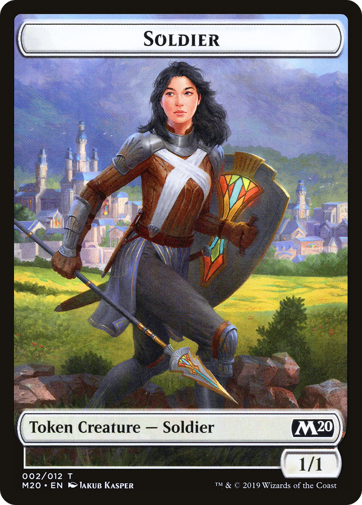 Soldado // Dinosaurio Ficha de dos caras [Game Night 2019 Tokens]