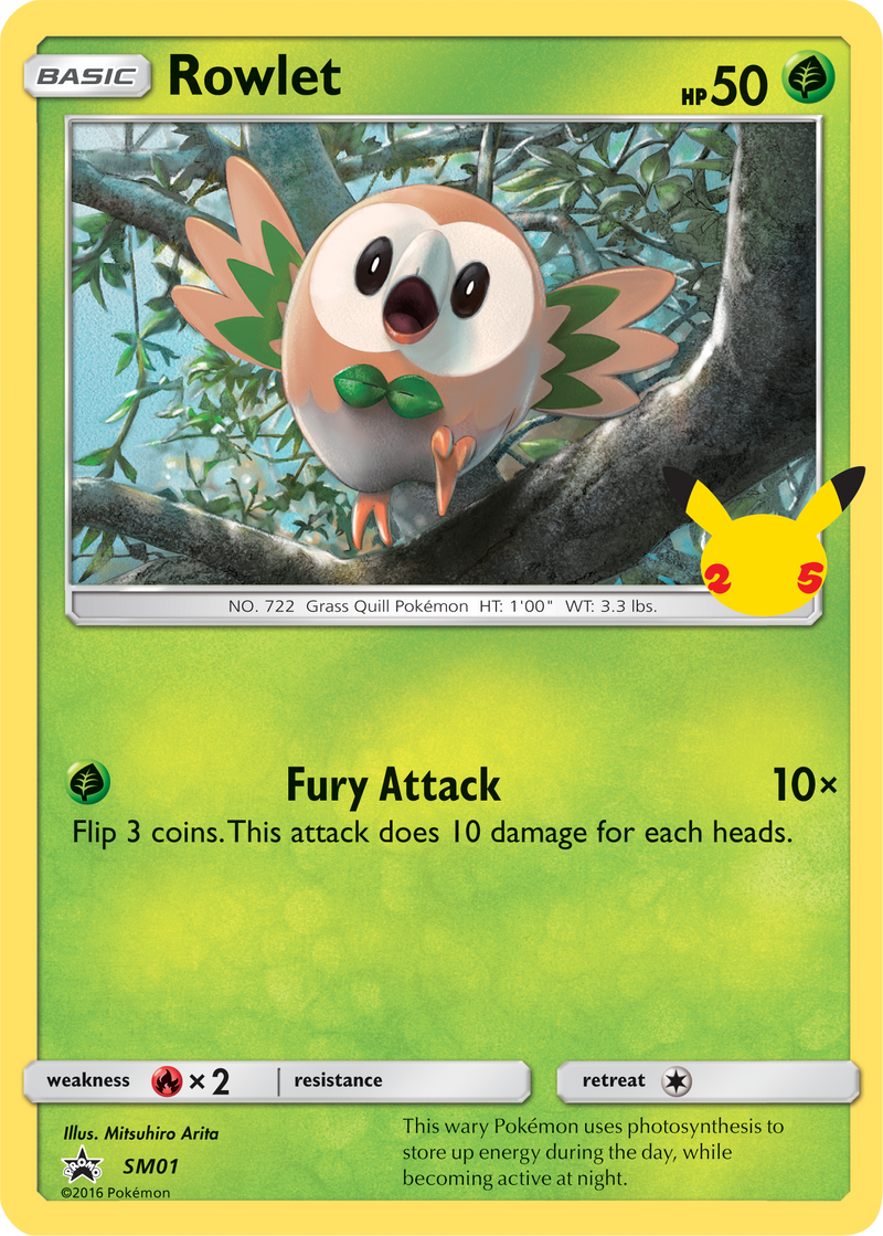Rowlet (SM01) (Carta Jumbo) [Primer Paquete de Compañero]