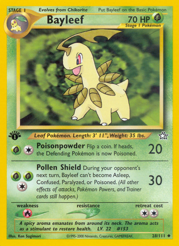 Bayleef (28/111) [Neo Génesis 1.ª Edición]
