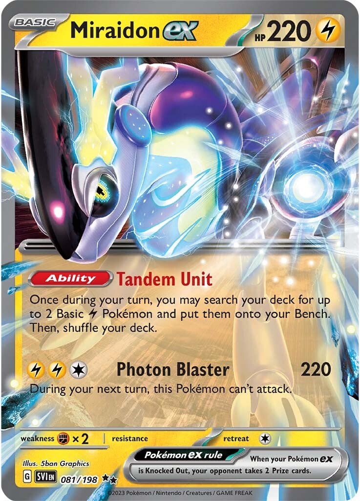 Miraidon ex (081/198) (Carta gigante) [Escarlata y Púrpura: Set base]
