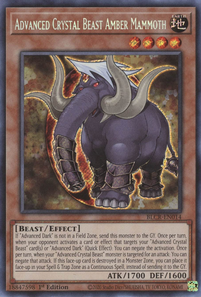 Bête Cristalline Avancée Mammouth d'Ambre [BLCR-FR014] Secret Rare