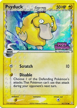 Psyduck (81/110) (Especie Delta) (Sellada) [EX: Fantasmas de Holon]