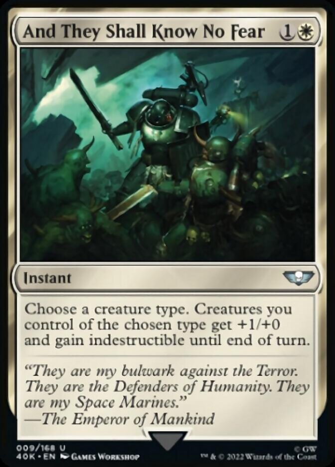 Et ils ne connaîtront pas la peur (Feuille surtendue) [Warhammer 40,000]