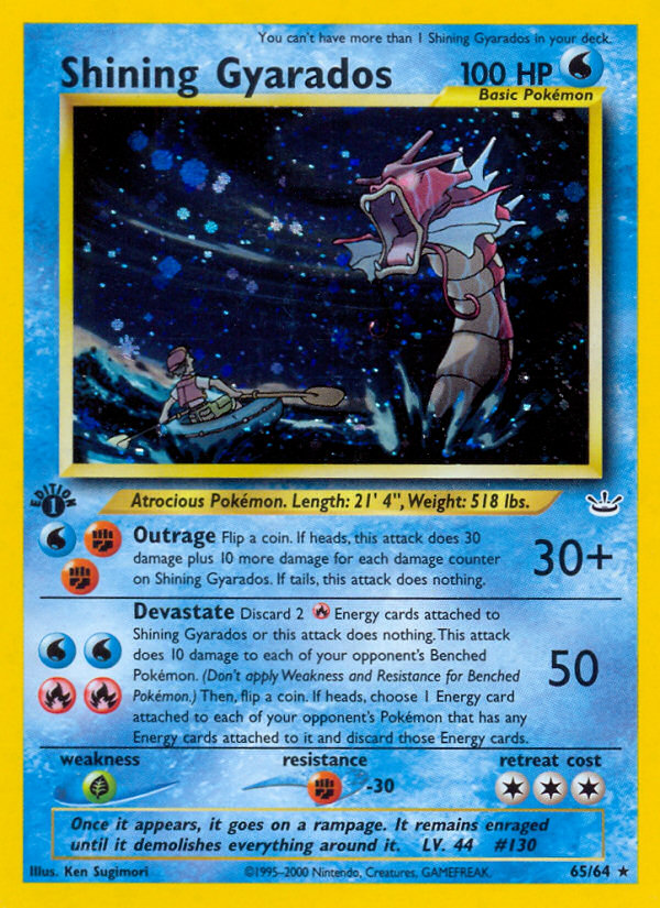 Gyarados Brillante (65/64) [Neo Revelation 1ª Edición]