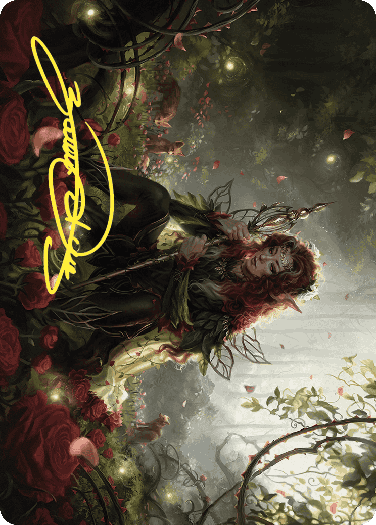 Yenna, régente Dent-Rouge, carte artistique (signature dorée) [Série artistique Les friches d'Eldraine]