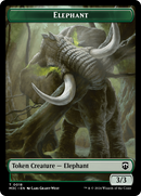 Zombie (Feuille texturée ondulée) // Jeton double face Éléphant [Jetons Modern Horizons 3 Commander]