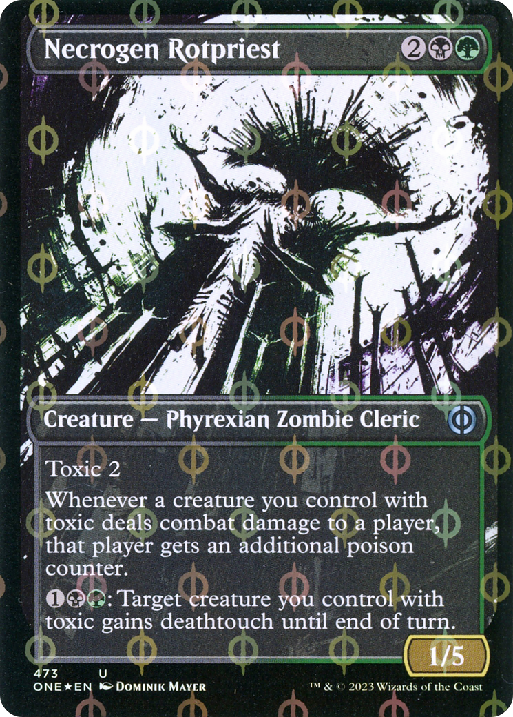 Prêtre de pourriture nécrogénique (Contaminant sans bordure — Feuille d'aluminium pas-à-pas et en-totalité) [Phyrexia : Tout sera un]