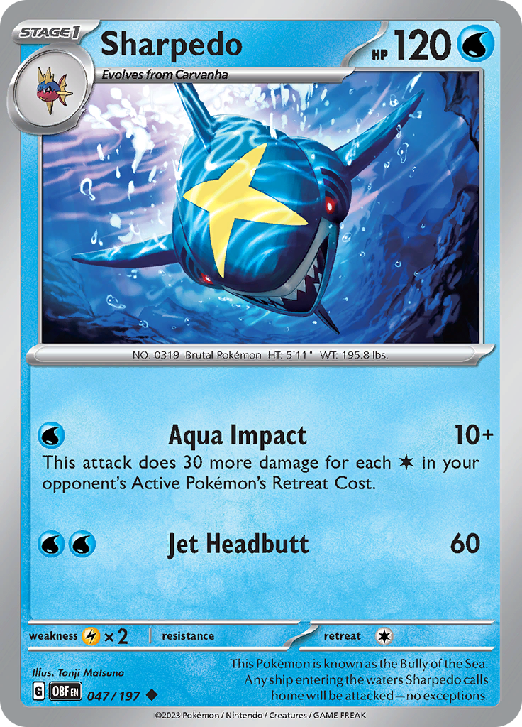 Sharpedo (047/197) [Escarlata y Púrpura: Llamas Obsidianas]