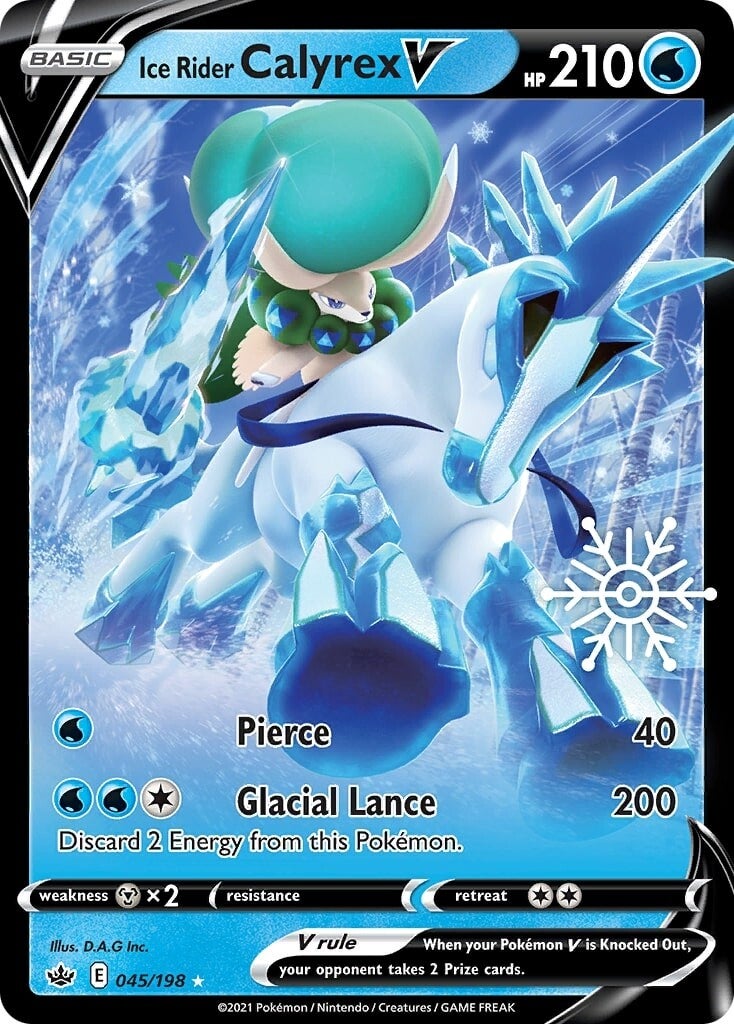 Calyrex Jinete Glacial V (045/198) (Calendario festivo) [Espada y Escudo: Reinado Gélido]