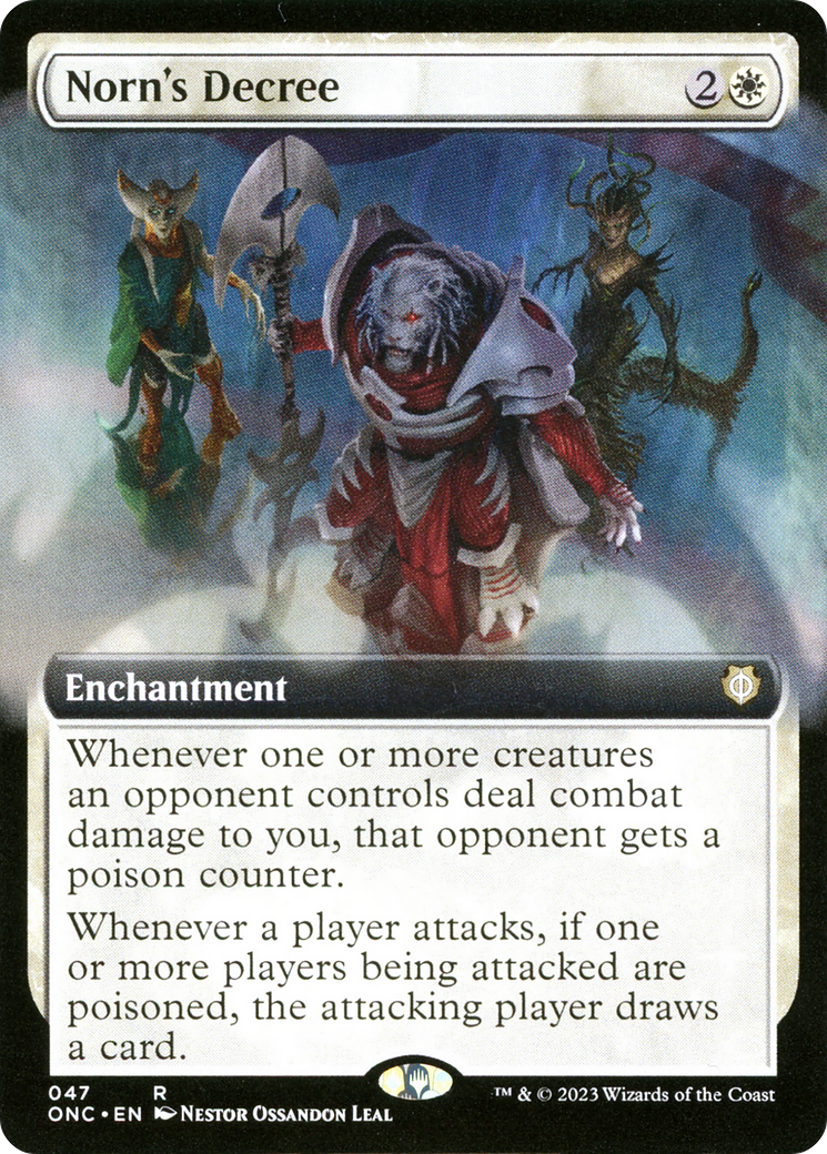 Décret de Norn (Extended Art) [Phyrexia: All Will Be One Commander]