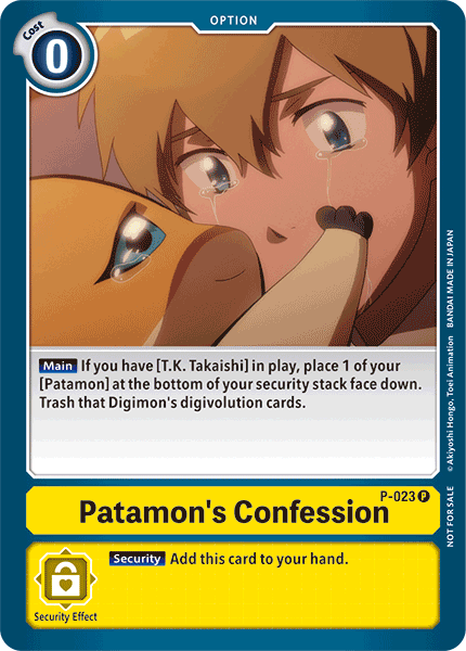 Confesión de Patamon [P-023] [Cartas promocionales]