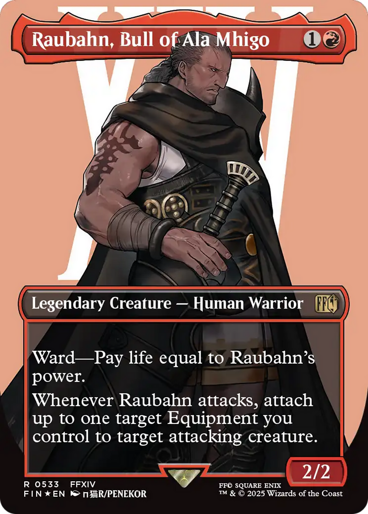 Raubahn, Taureau d'Ala Mhigo (Sans bordure) (Feuille texturée) [FINAL FANTASY]