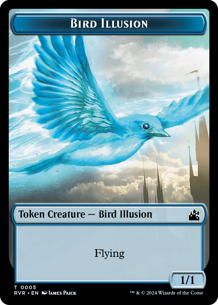 Oiseau // Jeton Illusion recto-verso Oiseau [Jetons Ravnica Remastered]