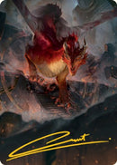 Carte artistique Dragon Rouge (signature estampée or) [Dungeons & & Dragons : Série artistique Adventures in the Forgotten Realms]