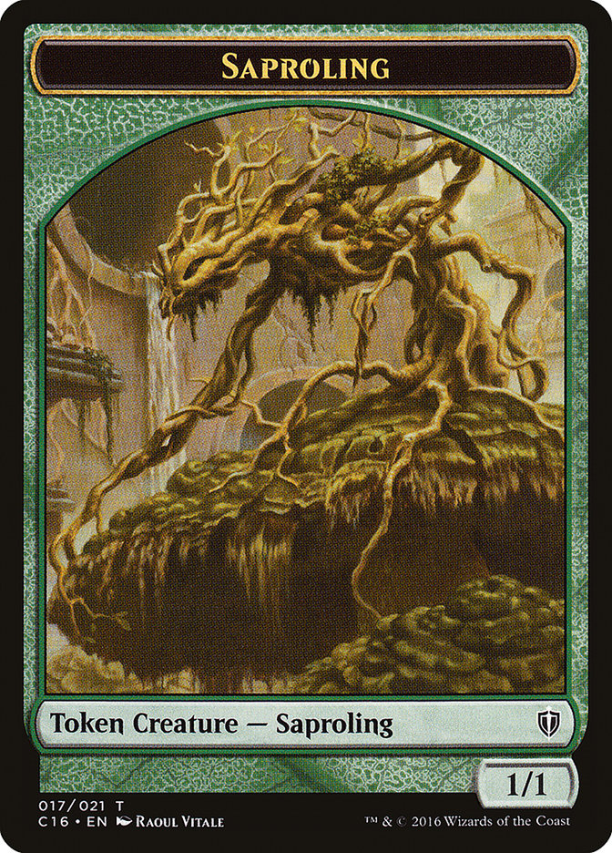 Saproling (016) // Saproling (017) Ficha de dos caras [Commander 2016 Tokens]