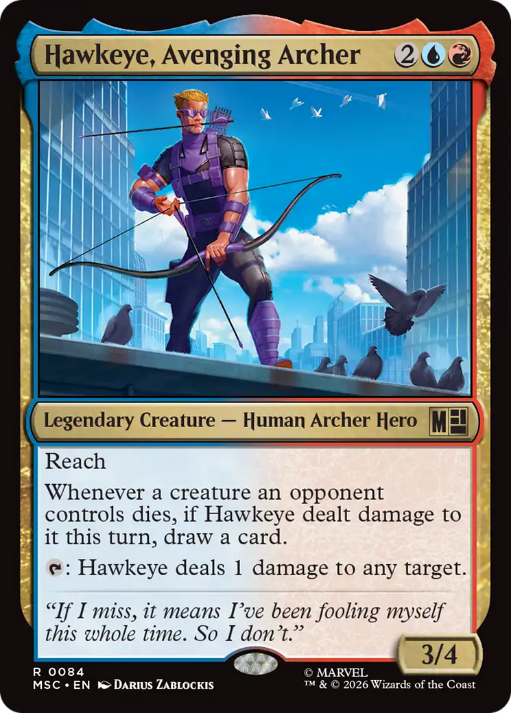 Hawkeye, Arquero Vengador (Surge Foil) [Marvel Super Heroes Commander]