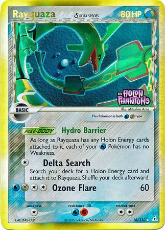Rayquaza (16/110) (Espèce Delta) (Estampillé) [EX: Phantômes de Holon]