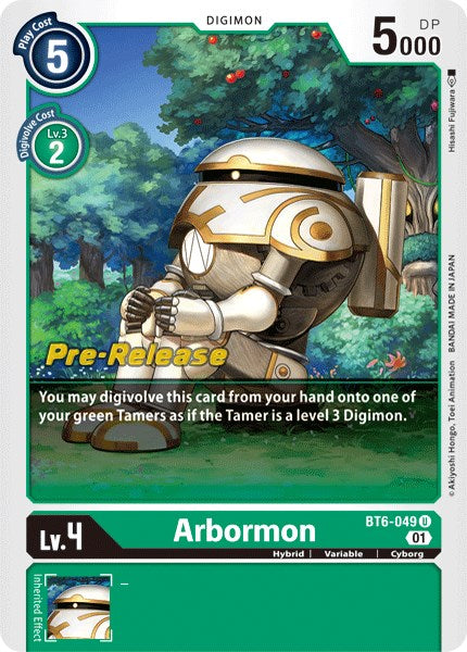Arbormon [BT6-049] [Cartas de Preestreno Doble Diamante]