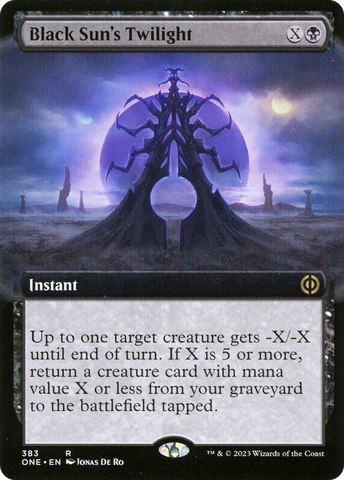 Ocaso del Sol Negro (Arte extendido) [Phyrexia: Todos serán uno]