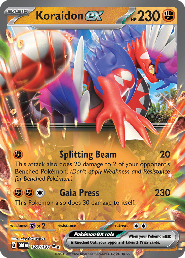 Koraidon ex (124/197) [Escarlata y Púrpura: Llamas Obsidianas]
