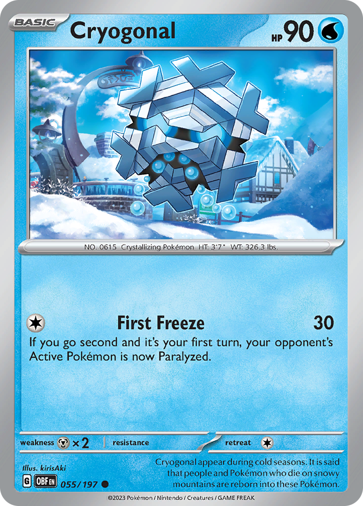Cryogonal (055/197) [Escarlata y Púrpura: Llamas Obsidianas]