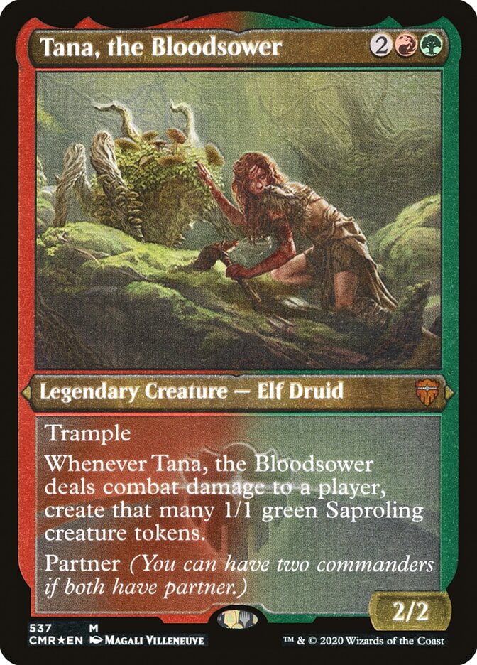Tana, la Sembradora de Sangre (Grabada al aguafuerte) [Commander Legends]