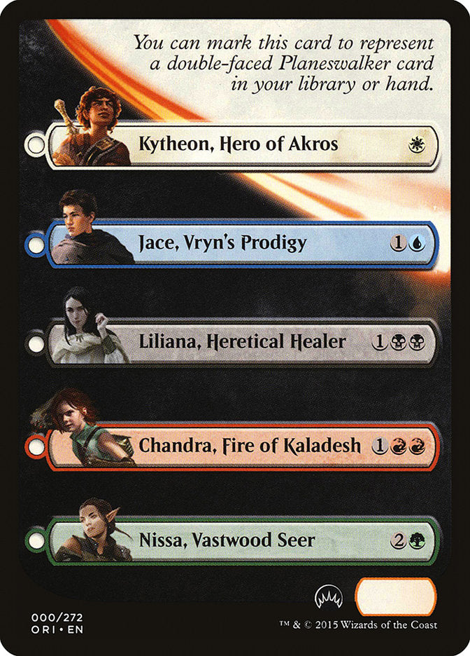 Lista de control de Magic Orígenes [Fichas de Magic Orígenes]
