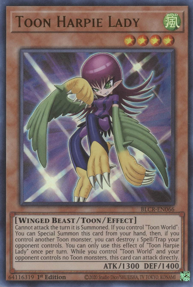 Dame Harpie Toon [BLCR-FR066] Ultra Rare