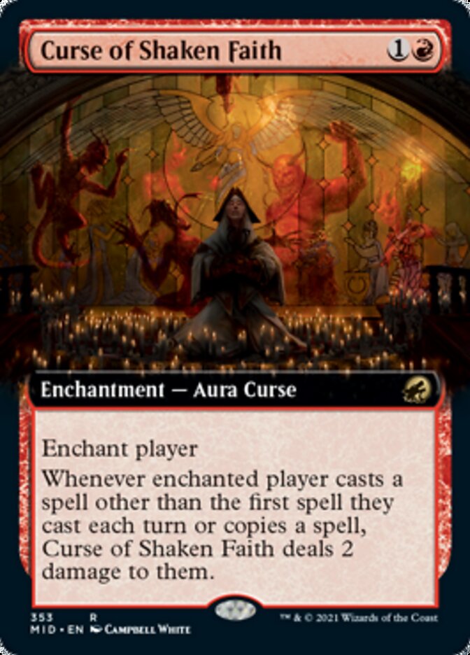 Malédiction de la foi chancelante (Extended Art) [Innistrad: Chasse de minuit]