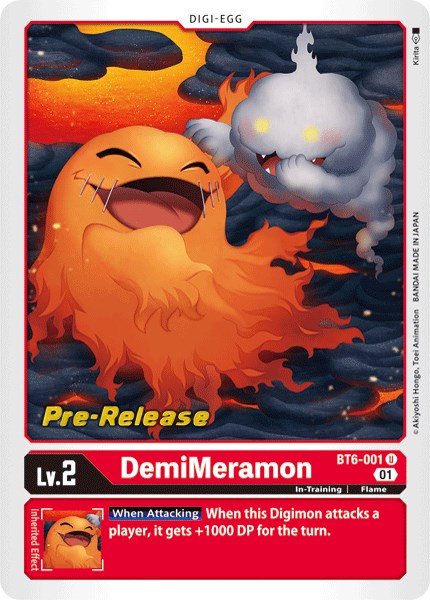 DemiMeramon [BT6-001] [Cartas de prelanzamiento Double Diamond]