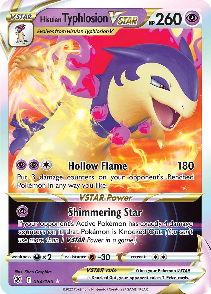 Typhlosion de Hisui V-ASTRO (054/189) [Espada y Escudo: Resplandor Astral]